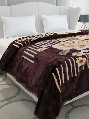 Image of Monte Carlo Double Bed Heavy Winter Blanket Marshal 2 Ply 850 GSM | 4.5 KG (240x220 CM), Maroon