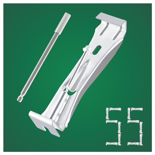 Cattiry 6 Inch Gutter Clips - 55 Pack - Nickel-plated, Rust Resistant, Heavy Duty