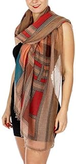 Fashion Scarves for Women Print scarf Sheer lightweigt Neck Elegant Head Wrap Rectangle Brown Mothers Day Gift Scarf