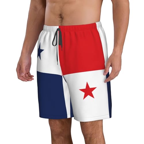 WURTON Flag of Panama Print Mens Swim Trunks Compression Liner Swimming Trunks Bathing Suit Quick Dry Shorts2