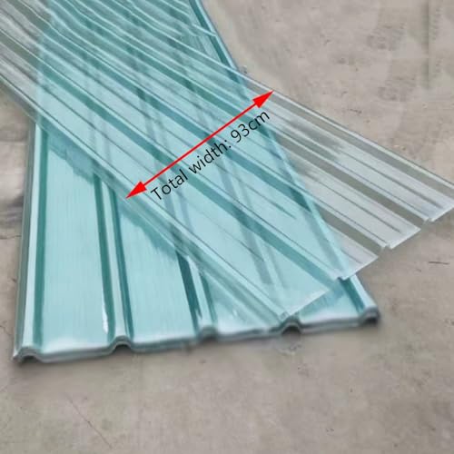 Panneau de toiture ondulé en plastique transparent 90x150 cm pour serre et abri