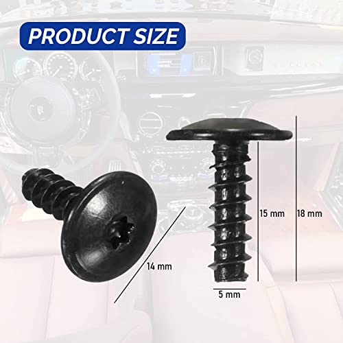 10Pcs Screw Bolt Retainer Fender Liner Under Cover - Screw Truss Head Bumper Splash Guard Fender Liner Splash Shield Bumper Cover Self Tapping Compatible With N90974701 Volkswagon,Audi,Porsche #TOP1