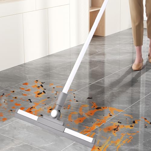 Wasserschieber Bodenabzieher mit 130 cm Edelstahlstiel | Silikon-Rakel für...