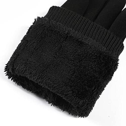 INOGIH Winter Windproof Thick Thermal Fleece Gloves Soft Touchscreen Snow Gloves for Cold Weather - Image 2