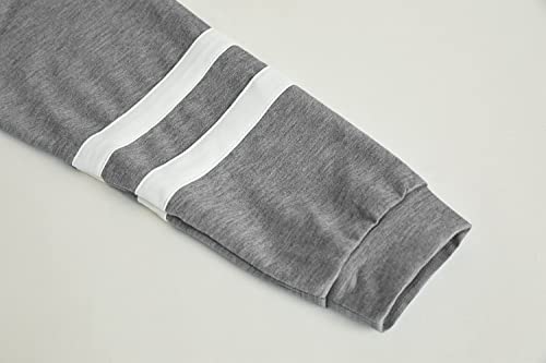 Image of Apbondy Girls Shirts Casual Long Sleeve Crewneck Loose Striped Sweatshirts Pullover Tops