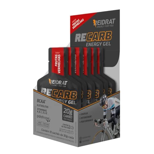 Reidrat Recarb Energy Gel - 10 Sachês De 30G Frutas Vermelhas -