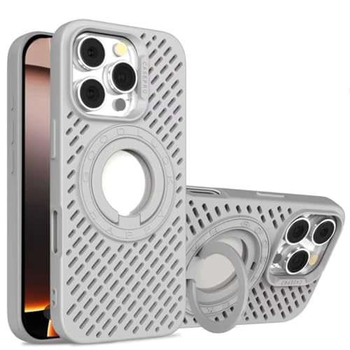 Coque iPhone 13 Pro magnétique respirante anti-chaleur grise pour chargeur induction