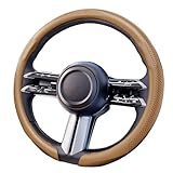 「ティエスオ」 マツダ ＭＡＺＤＡ６セダン ワゴン ハンドルカバー ステアリングカバー O型 Sサイズ 握りやすい 薄いタイプ 車用品 オシャレ ギフト 軽自動車 汎用 カーアクセサリー 1P MK2-OS カーキ