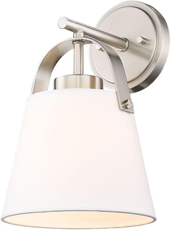 Z-Lite 743-1S-BN Z-Studio Linen Wall Sconce, 1-Light 60 Watts, Brushed Nickel