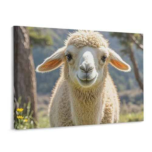 Toile murale abstraite d'agneau AQRJLPM cadre 40x30cm pour salon