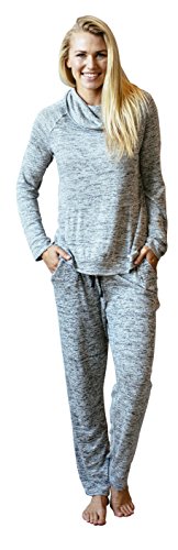 Hello Mello Carefree Threads Womens Loungewear Pants With Pockets and Adjustable Elastic Waistband, Matching Drawstring Bag- Gray X-Large 16 - Thumbnail 2