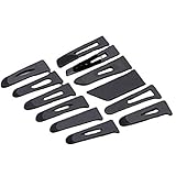 HoQuBN マジックテープ カフスボタン PVC ベルクロ カフスボタン 面ファスナー ジャケット用 (01*10X3cm, 10pcs)