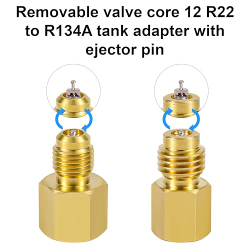 Adaptadores tanque refrigerante R134A latón 4 piezas miniatura 5