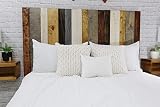 Barn Walls Rustic Mix Signature Design, Multicolored Solid Wood Headboard, Floating Panels, Wall Mou