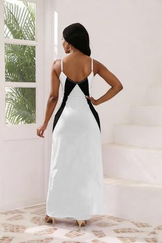 Image of vunahzma Womens Casual Fashion Sleeveless Plus Size Loose Long Sexy Maxi Dress with Pockets