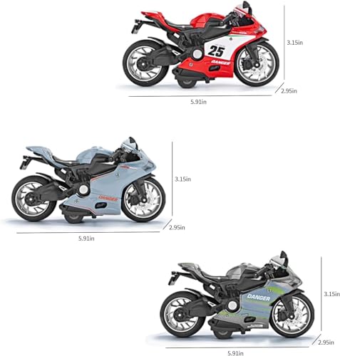 Image of FEXXA Police Motorcycle Toy - Pull Back Motorcycle Toys, Tiny Gift with Music Lighting, Latte Motorcycles Toy for Kids Boys Age 3-8 Year Old [NEW] (R1-Silver)