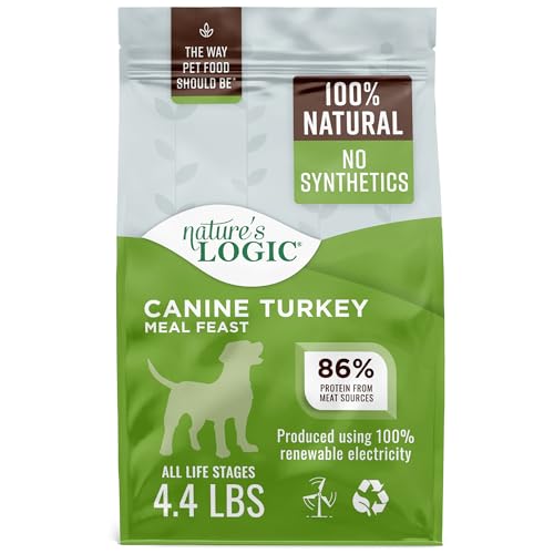 Image of NATURE'S LOGIC Dry Dog Food - Turkey Meal Feast Dry Kibble, 4.4 lb