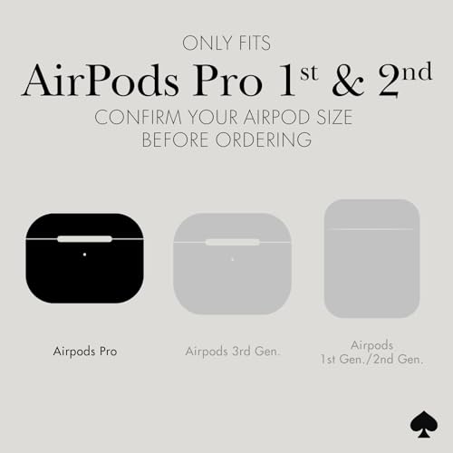 Kate Spade New York AirPods Pro etui ochronne z pierścieniem na klucze - City Leopard, kompatybilne z AirPods Pro 2. / 1. generacji