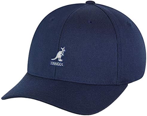 Kangol Wool Flexfit Baseball Hat for Men and Women, Small-Medium,Dark Blue