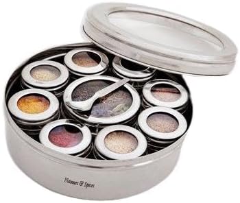 The Three Sisters Stainless Steel Masala Dabba Spice Box