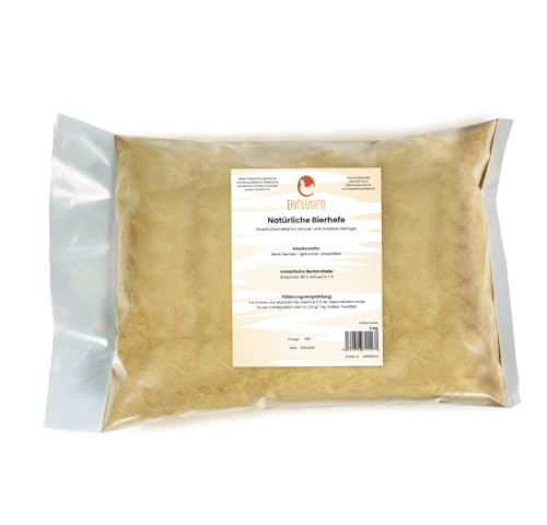 Eivolution 2kg Premium Bierhefe für Hühner: Mauserhilfe, reich an Vitaminen & Mineralstoffen - Multivitamin-Zusatz für Hühner und Nutztiere