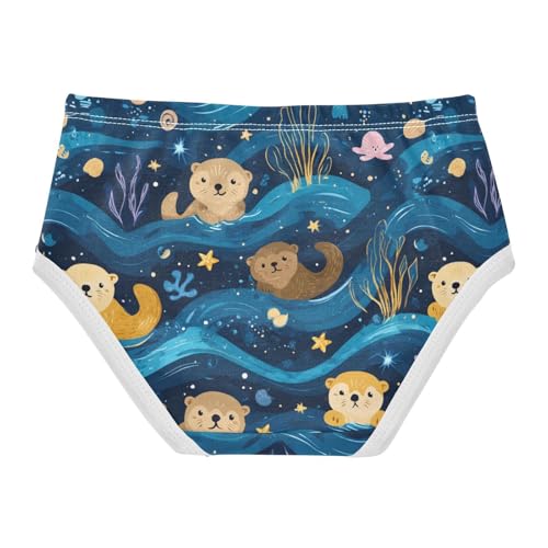 Wusikd Otters Animals Girls' Underwear Cotton Girls Briefs Soft Toddler Underwear 2T2