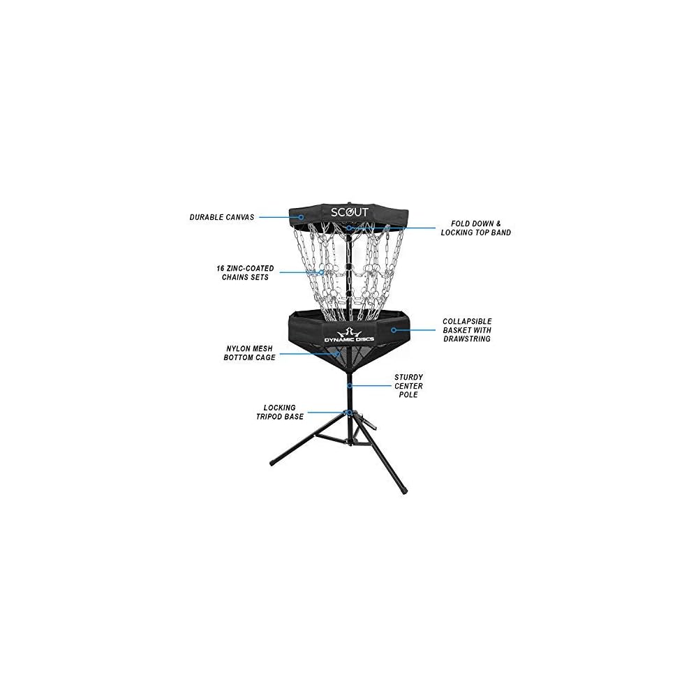 Buy Dynamic Discs Scout Portable Disc Golf Basket 8 Outer Chains, 8