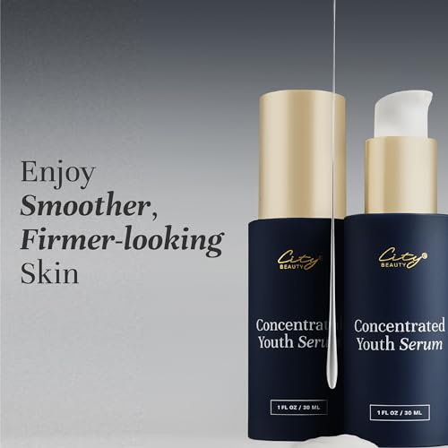 City Beauty Concentrated Youth Serum - Anti-Aging Face Serum - Firm & Smooth - Light-Activated Wrinkle Solution With Advanced Enzymes - Visibly Smooths Fine Lines & Wrinkles