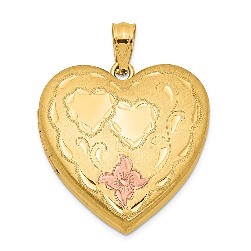 1/20 Gold Filled 4 Frame Enameled Heart Photo Pendant Charm Locket Chain Necklace That Holds Pictures Fashion Jewelry For Women Gifts For Her