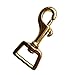 Heavy Duty Square Eye Brass Snap Hook Trigger Clip Swivel Clasp for use with Dog Lead & Horse Rug Leg Straps - Gold, 16x59mm Gold 16x59mm