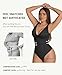 FeelinGirl Body Suits for Women Tummy Control Shapewear Bodysuits for Going Out Deep V Neck Thong Body Shaper, Black, S