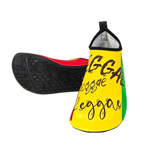 Image of Water Shoes for Women and Men Quick-Dry Swim Beach Shoes for Outdoor Surfing Yoga Exercise Jamaica Flag Caribbean Reggae Rasta
