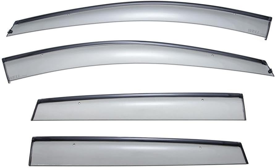 WellVisors Window Visors Wind Deflectors Compatible with Ford Escape 2013-2019 with Black Trim Rain Guards 3-847FD006