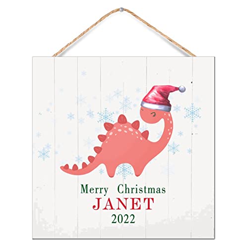 Dinosaure avec chapeau de Père Noël, cadeau déco suspendu - 2