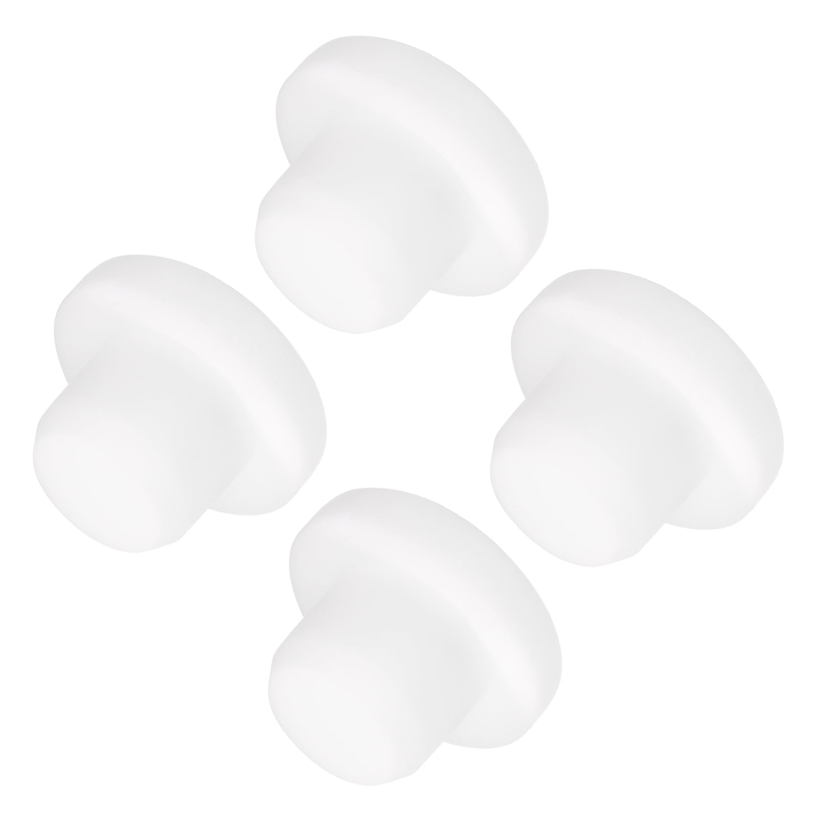 MECCANIXITY 4pcs T-Shaped Silicone Plugs 13mm 1/2 Inch Dia Snap in Plug Hole Seal Cover Round Rubber Stopper for Kitchen Rubber Bulkheads Waterproof Sealing Plugs White