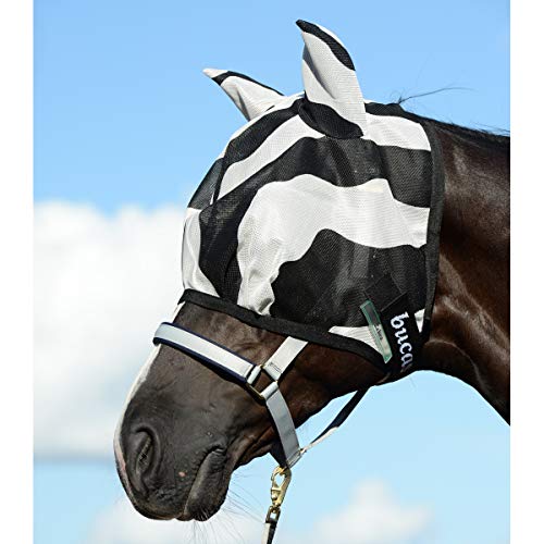 Bucas Buzz Off Zebra Fly Mask M protège votre cheval au paddock
