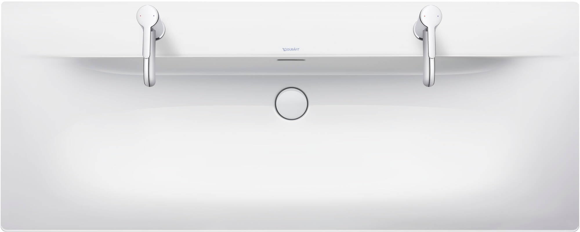 Duravit Viu Bathroom Sink 23441200241 White WonderGliss, Furn. washbasin 1230 mm Viu White, with of, w.tp, 2 th