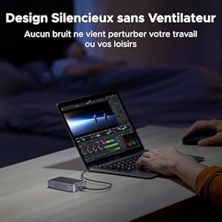 UGREEN Boîtier SSD M2 40Gbps, Boîtier USB 4 NVMe Compatible avec Thunderbolt 4/3 Adaptateur Disque Dur Externe Aluminium Compatible avec iPhone 17 Pro Max Air Mac MacBook PC Windows Linux PS5 Xbox