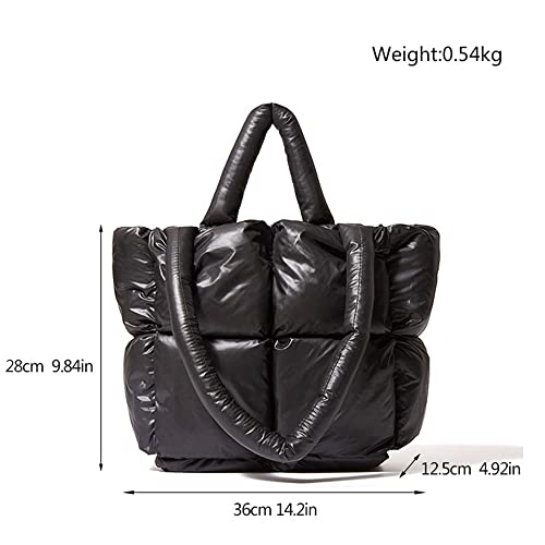 Bolso tote acolchado grande y liviano para mujer miniatura 4