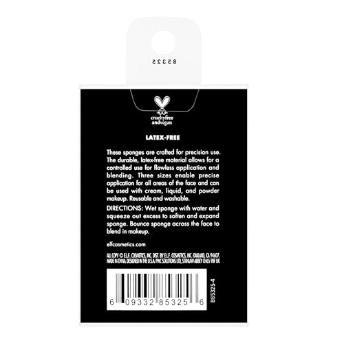 e.l.f. Complexion Sponge Trio, 3-Sizes Soft Multi-Use Makeup Sponge Set For Versatile Application, Latex-Free, Vegan & Cruelty-Free - image 3