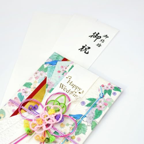 FRONTIA Envelopes de dinheiro tradicionais japoneses, pássaro azul, envelopes decorativos chiques pa