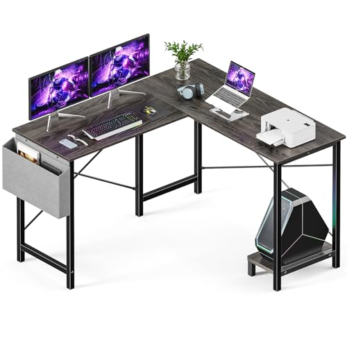 Sweetcrispy L Shaped Desk Computer Gaming Corner Table 51 Inch Home Office Writing Student Work PC