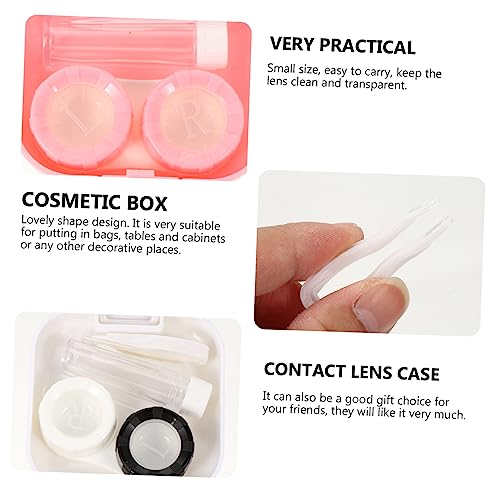 HEALEEP 12 Pçs Caso Kit De Viagem Caso E Solução Caso De Viagem Com Espelho Recipiente Pinças Caso D