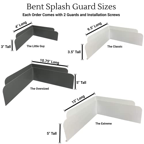 Eagle 1 Rain Gutter Valley Splash Guards, Straight Or Bent (2 Per Order) Includes Screws And 1/4" Bit Driver (Classic Bent, White) #TOP4