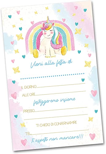 PRINTSERVIS 20 Inviti per FESTA di COMPLEANNO, Stampa su cartoncino