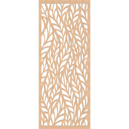 Image of Ortonville Decorative Pierced Fretwork Wood Wall Panels, 15 3 /8 inchW x 39 3 /8 inchH x 3 /8 inchT, Hickory