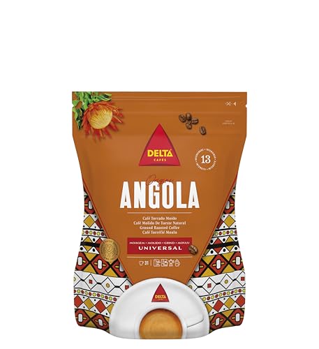 Delta Cafés Origen Angola - Café Molido - Robustos Granos Africanos Mezclados con Arábica - 220 g