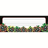 Creative Teaching Press Apples Name Plates, Dots on Black (2813)