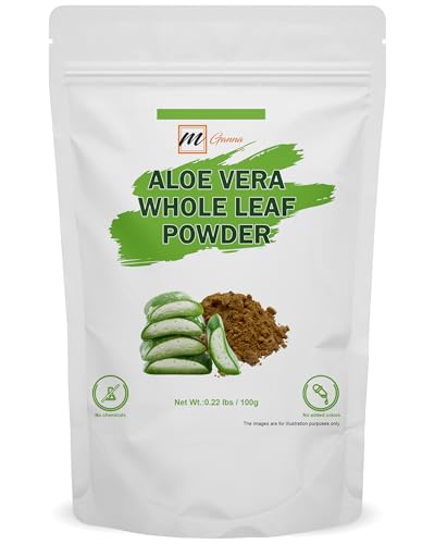 100% Natural Aloe Vera Leaf Powder Pure Aloe Barbadensis 0.22 LBS /100 Grams