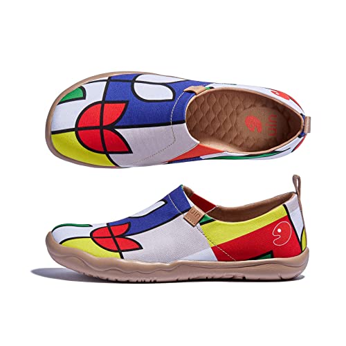 Image of UIN Women's Artistic Slip-On Shoes Vibrant Floral Casual Loafers Lightweight Comfortable Travel Footwear